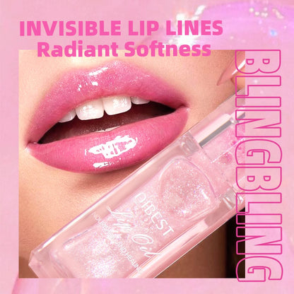 QIBEST 1pc Temperature Color Change Lip Oil Lipgloss Moisturizing Lasting Pink Clear Lip Glaze Pearlescent Lipgloss Makeup New