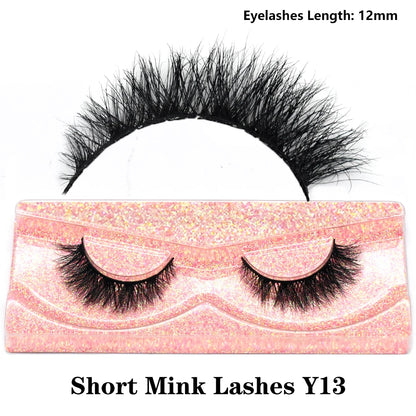 Half Lashes Mink Eyelashes Fluffy Soft False Eyelashes Wispy Cross Mink Eye Lashes Natural Short Mink Eyelash Extension Makeup