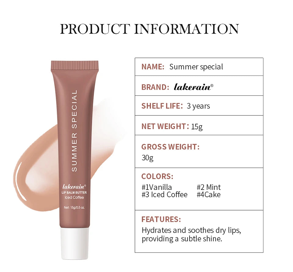 5 Colors Hydrating Lip Stain Lip Balm Plumping Lip Oil Glossy Lip Glaze Stick Moisturizing Lip Cosmetic Christmas Gift For Women
