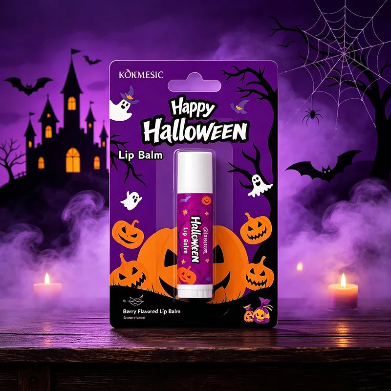 Halloween Theme Lip Balm Moisturizing And Non-sticky Lip Care Stick Fragrance nourishing Hand Cream Set Halloween Gifts
