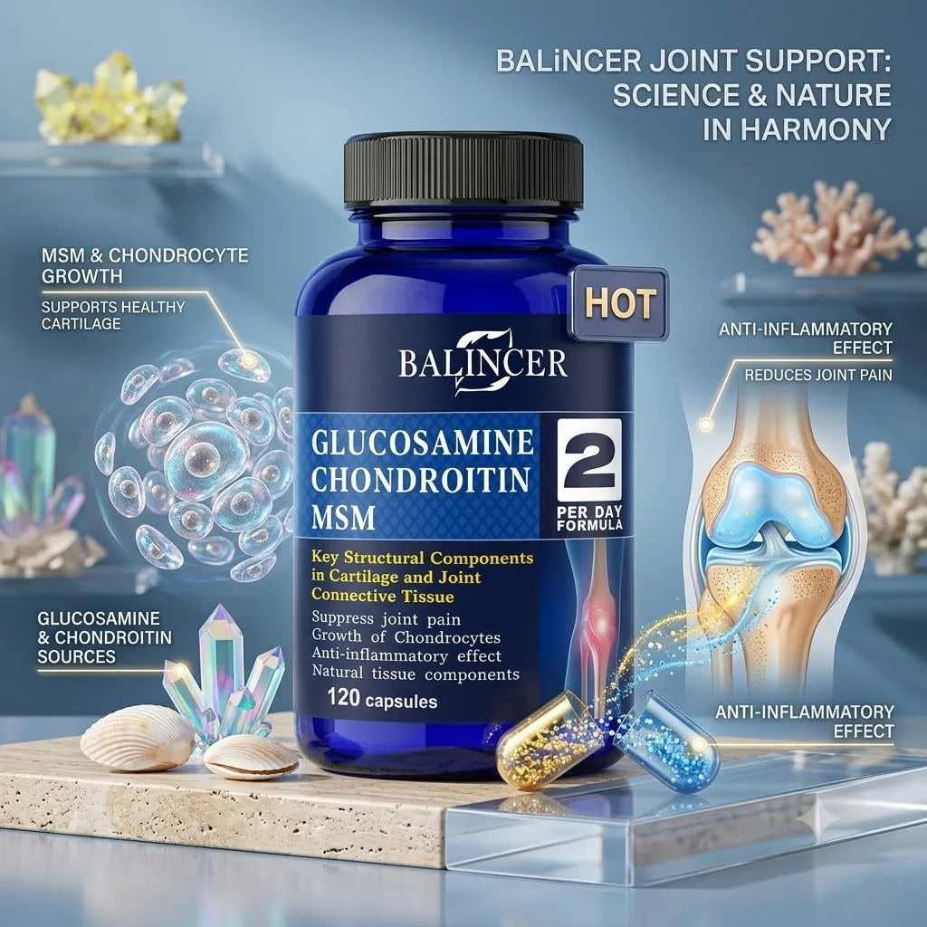 Glucosamine Chondroitin MSM - for Joint and Knee Health, Immune System, Non-GMO, 120 Capsules