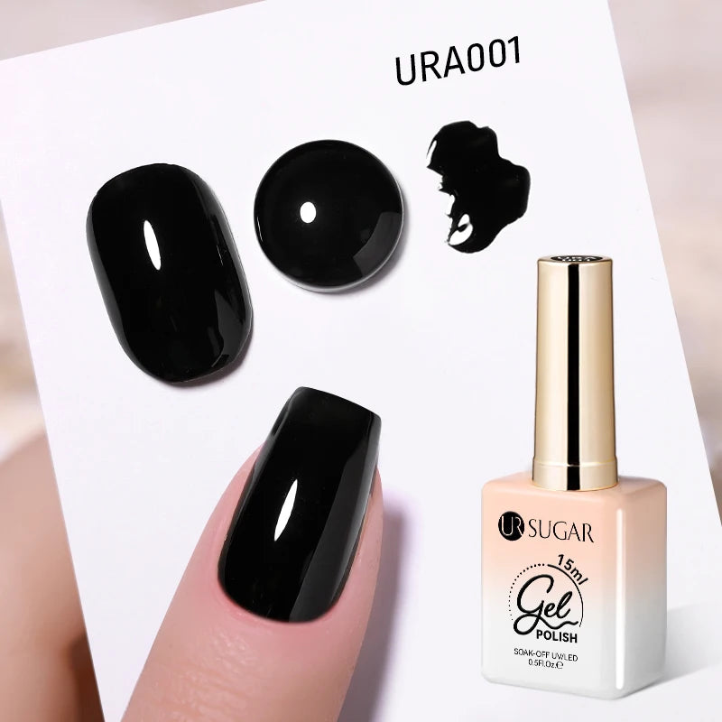 UR SUGAR 15ml Gel Nail Polish Neon Blue Red Green Pastal Nude UV/LED Soak Off No Wipe Nail Gel Polish Suitable For Summer Autumn