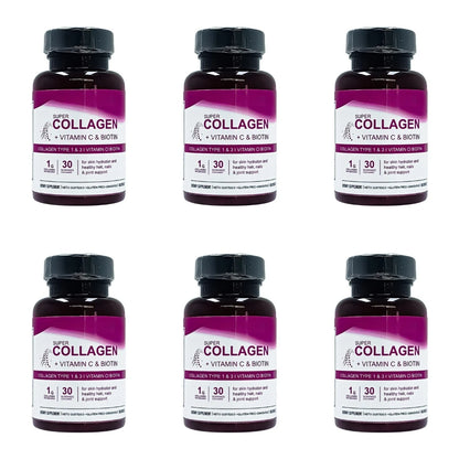 Collagen Capsules for Skin Hydration, Strong Hair & Nails Joint Support, Type 1 &3 Collagen with Vitamin C & Biotin, 60 Capsules