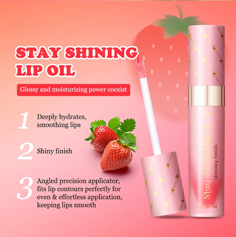 Lip Glosses Set Lip Gloss Combo with Keychain Peach Fragrance Moisturizing Plumping Lip Makeup Christmas Present
