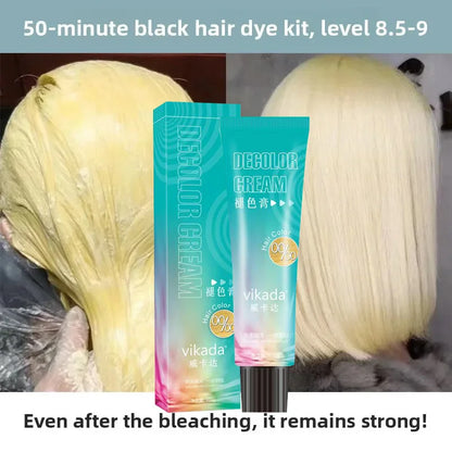9 Degrees Natural White Gold Fading Paste Tasteless Hair Bleaching Agent Long Lasting Easy to Wash Decolor Cream