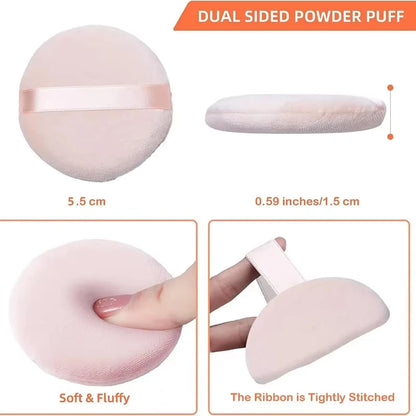 5Pcs Round Makeup Sponges Cosmetic Tools Soft Velvet Concealer Powder Puff Blender Sponges Facial Foundation Make Up Accessories