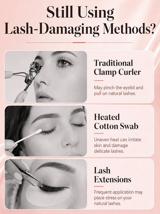 Electric Eyelash Curler Natural Curly Lash Curling Makeup Tool Hand‑Held Cosmetic Accessory for Daily Eye Makeup