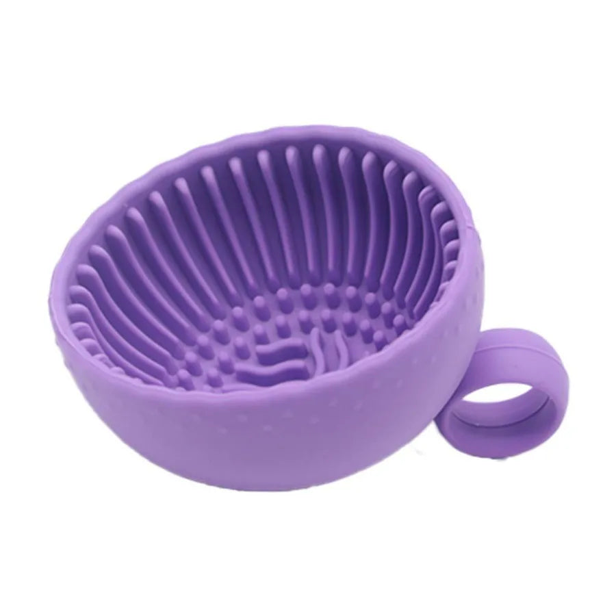 1Pc Silicone Makeup Brush Cleaning Bowl, Non-Slip Scrubber for Deep Cleaning All Facial Brushes, Portable Tool