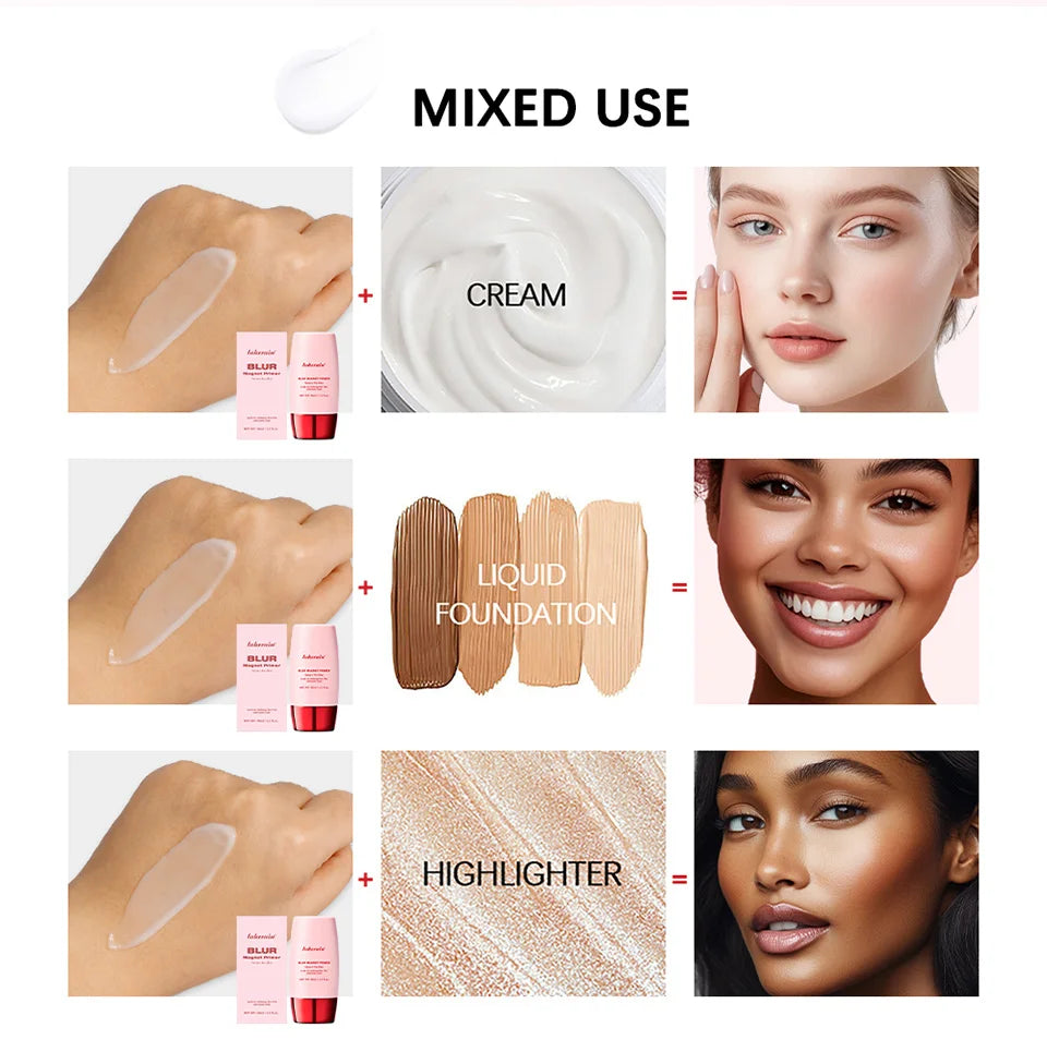 Blur Magnet Primer & Eraser Foundation Stick Long Lasting Pore Minimizing Smooth Face Makeup Oil Control Matte Christmas Gift