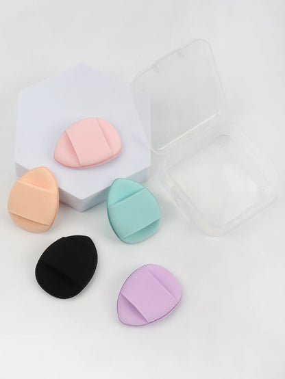 5Pcs Mini Finger Puff Foundation Small Air Cushion Powder Sponge Face Concealer Bb Cream Cosmetic Applicator Makeup Tools