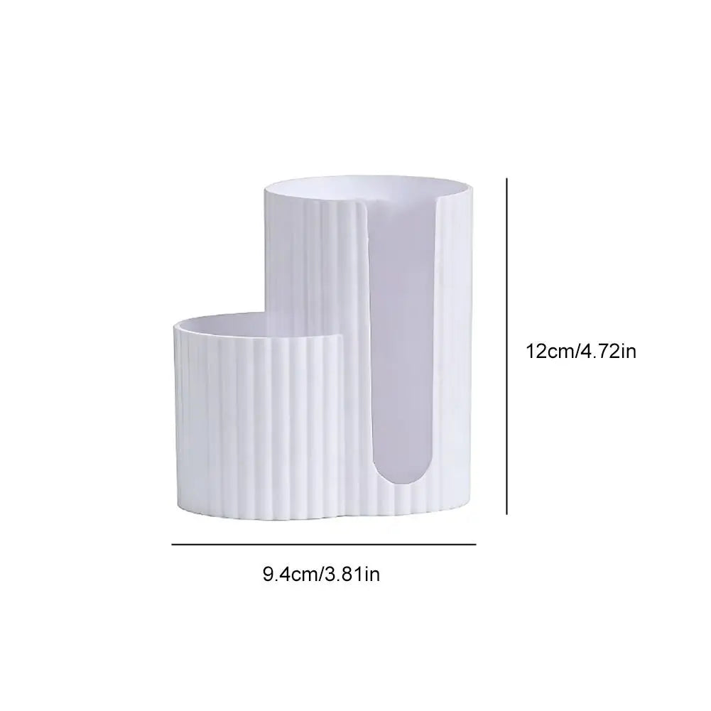 2-Hole Cotton Swab & Makeup Pad Storage Box Dustproof Container For Sponges Nail Tools, Vanity Desk Organizer