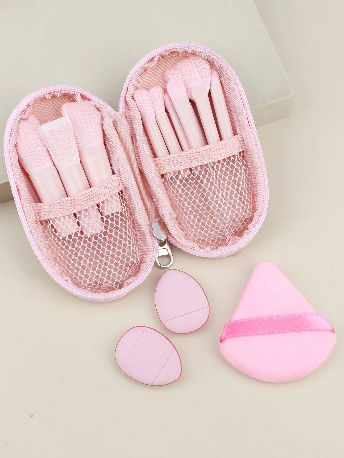 New Mini Makeup Brush Set 10PCS Eyeshadow Loose Powder Brush Travel Portable Soft Hair Makeup Tools Christmas Gift