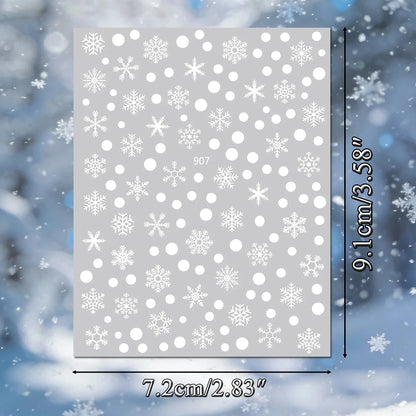 4 to 24 Sheets Xmas Snowflake Gold Silver Blue Holographic Self-Adhesive Winter Christmas Decor DIY Manicure Nail Art Stickers