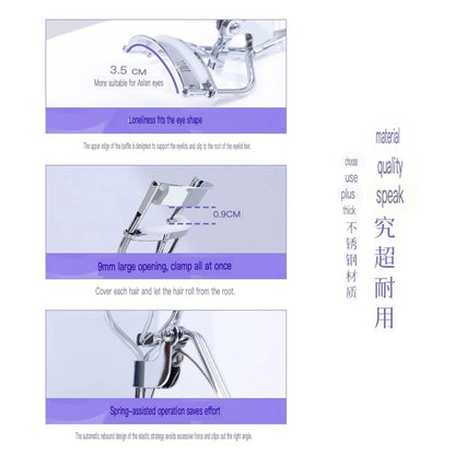 Sunflower Shaped Eyelash Curler And Tweezers Wide Angle Stainless Steel for Easy Beginner Use Natural Long-Lasting Curling Tool