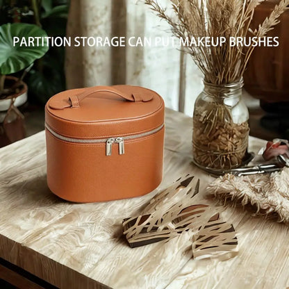 Large Capacity Cosmetic Box PU Leather Internal Storage Box Travel Organizer Bag Waterproof Zipper Closure Makeup Bag Daily Use