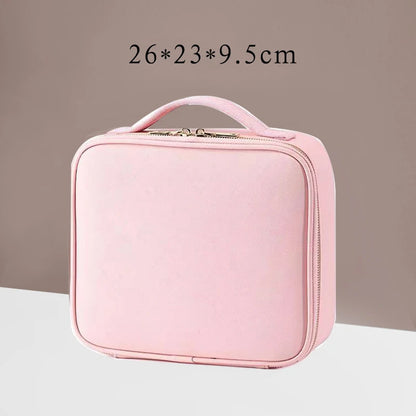 Waterproof PU Leather Cosmetic Bag Professional Large Capacity Storage Make Up Handbag Case Travel Toiletry Makeup Bag For Women