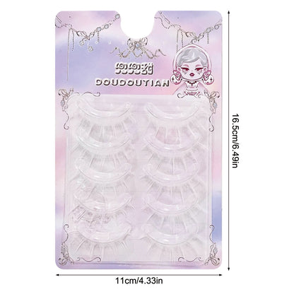 White lashes full strips Natural manga False Eyelashes DIY Wispy Strip lash For Women Halloween Christmas Party makeups
