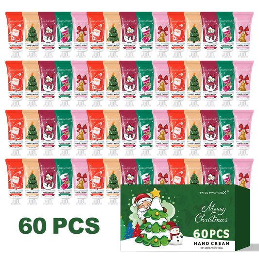 60 piece Christmas hand cream gift box set, advanced essence moisturizing and moisturizing, suitable for dry and cracked skin