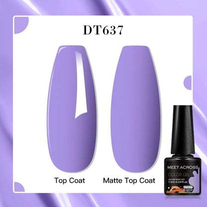 MEET ACROSS 8 Colors Mirror Gel Nail Polish Long-lasting Quick-drying Metallic Gold Silver Red Semi Permanent Varnish Nail Art