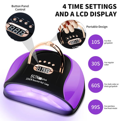 Professional UV LED Nail Lamp for Drying Nails, Gel Varnish Dryer with 57/36 LEDs, Ice Lamp for Manicure Art Salon Tools
