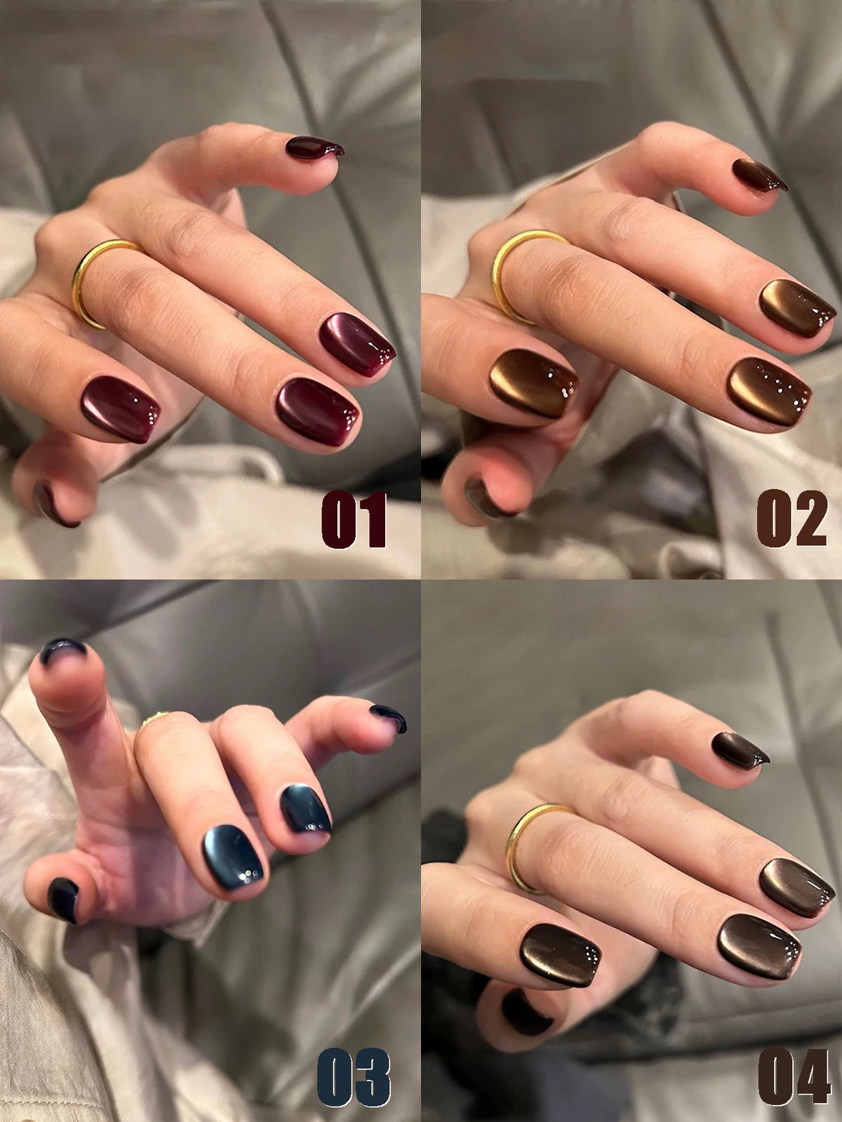 MN 12ML 1-21PCS Hot Selling Red through Half the Sky Cat Eye Nail Polish New Whitening Glass Bead Cat Eye Nail Polish Nail Art
