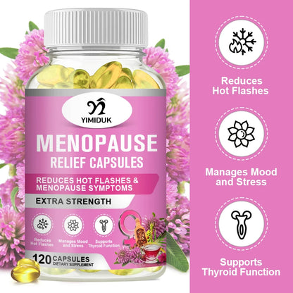 Buy 1 Get 1 Free! Best Menopause Relief Capsules, Support Reduces Hot Flashes & Night Sweats, Mood Balance & Better Sleep, Vegan