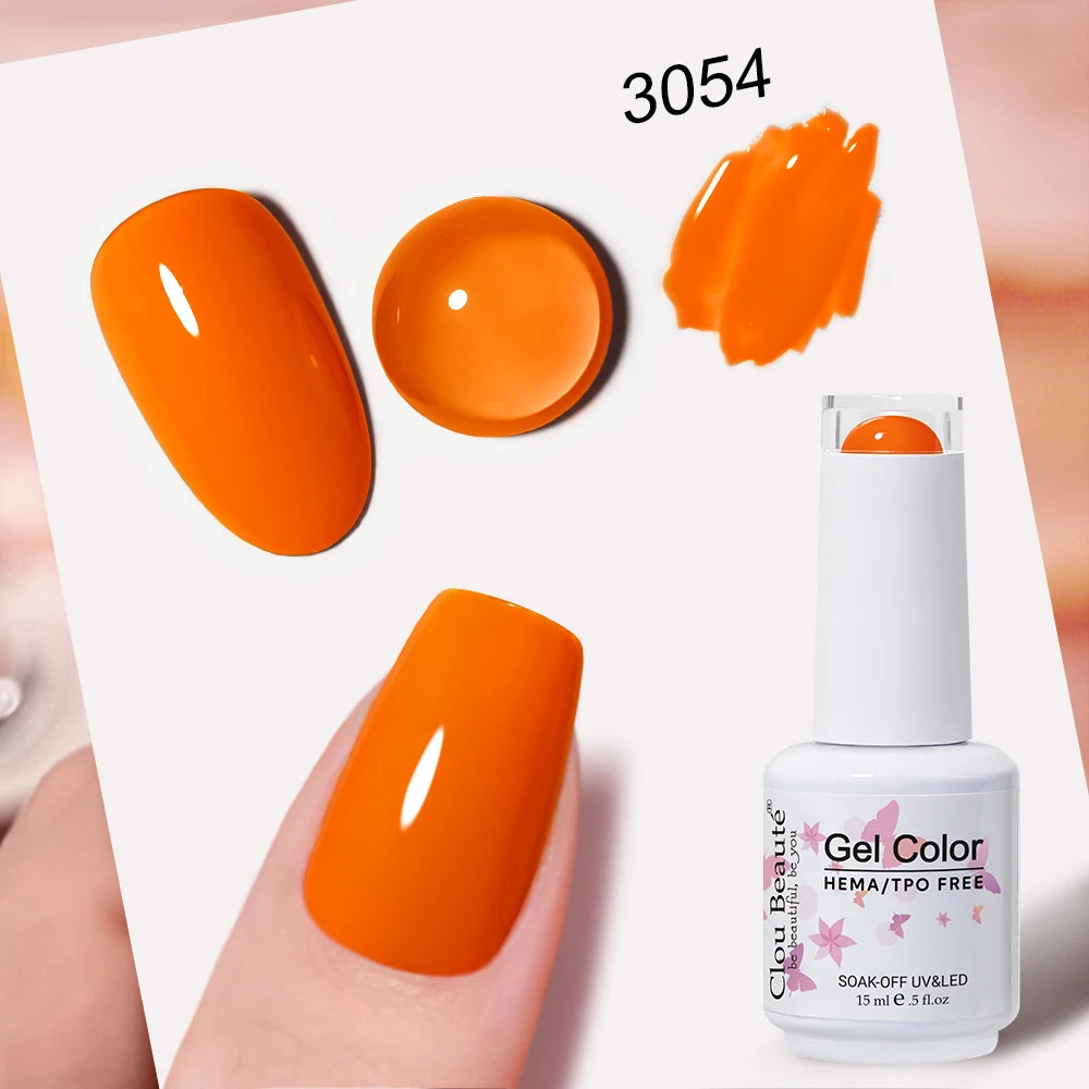 Clou Beaute 15ml Nail Gel Polish Vernis Semi Permanent UV Soak off Varnish Tpo Free Nail Polish Nail Art Gel Lacquer