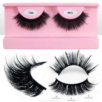 REDSIREN Faux Mink Lash Spikes Wispy Thick Natural Full Strip Lashes New Makeup Fluffy Mink Eyelashes
