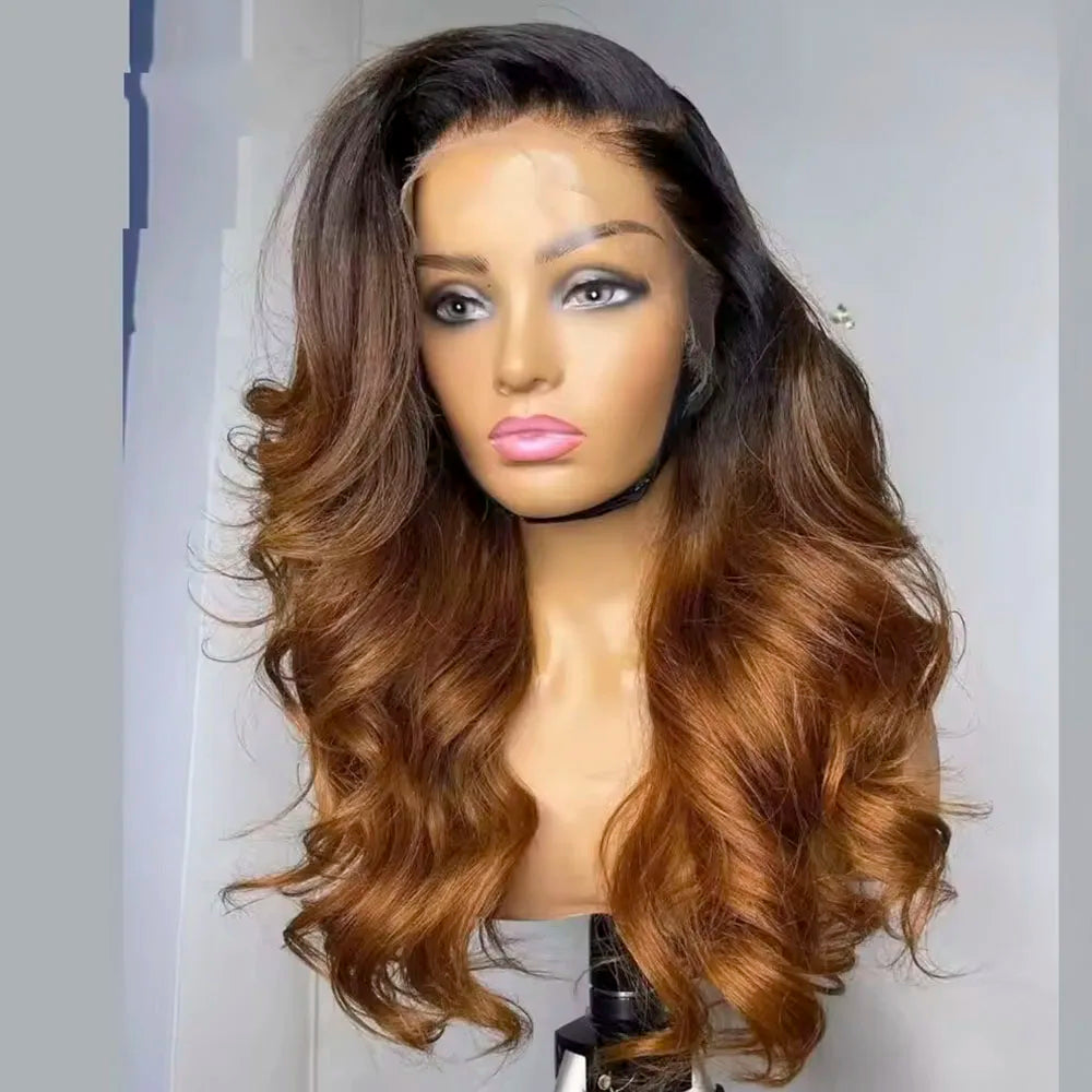 Body Wave 13x4 Lace Front Ombre Wig Human Hair Wig For Women Brazilian 13X4 Blonde Lace Frontal Wig On Sale Clearance 32 34inch
