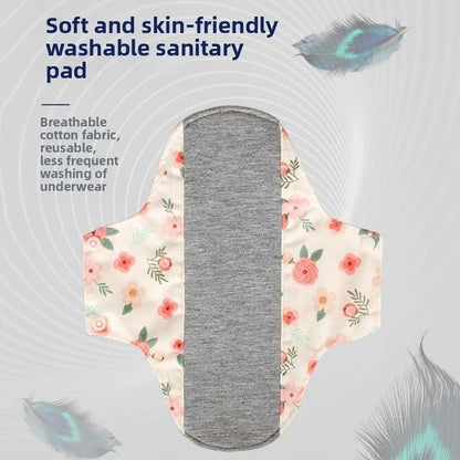 Graphene Reusable Sanitary Pads Leak Proof Fast Absorbent Washable Sanitary Napkins with Waterproof Layer Soft Panty Liner