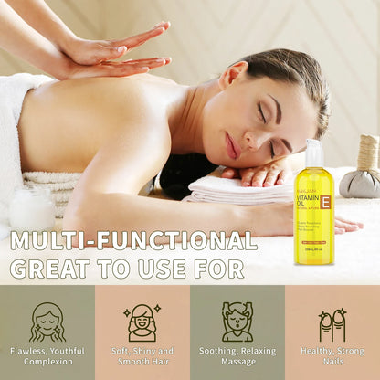 MAYJAM 236ml/118ml Pure Natural Vitamin E Oil Moisturizing for Skin & Face Care,Body Oil for Spa Massage D-Alpha Tocopherol