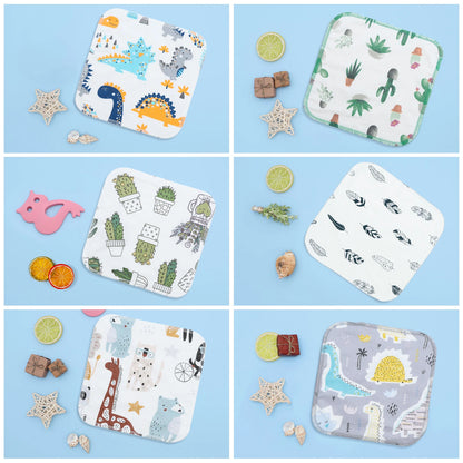 (6pcs per set) Baby Cotton Bamboo Wipes Reusable Baby Wipe Fashion Washable