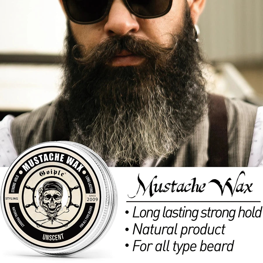 Beard Balm Long Lasting Strong Hold Moisturizing Styling Mustaches Wax Facial Hair for Men Softening and Smoothing Beards Cream