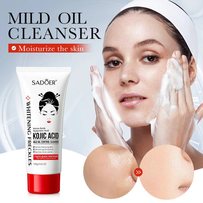 Kojic Acid Facial Cleanser Face Wash Foam Facial Cleansing Mossee Moisturizing Brightening Facial Skin Care Products