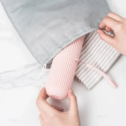 1/2pcs Portable Toothbrush Cup Bathroom Toothpaste Holder Storage Case Box Organizer Travel Toiletries Storage Cup