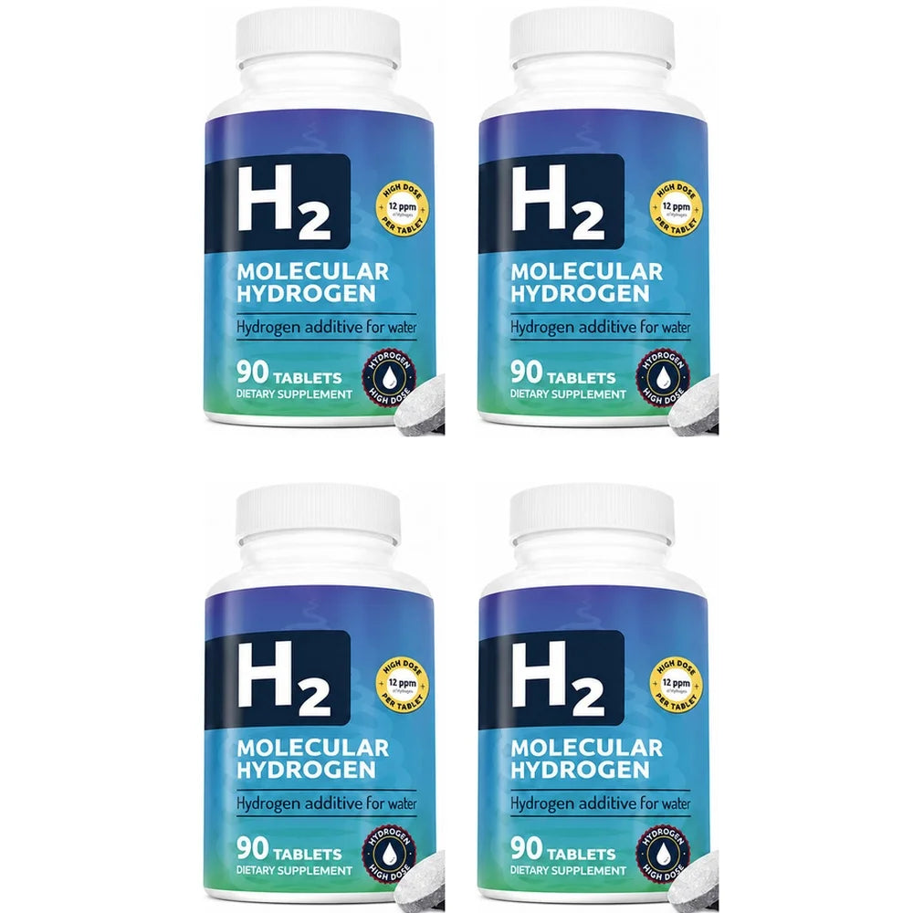H2 Molecular Hydrogen Water Tablets with Magnesium 12 PPM for Drink Water Antioxidant Support Daily Energy Support 90 Count
