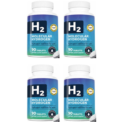 H2 Molecular Hydrogen Water Tablets with Magnesium 12 PPM for Drink Water Antioxidant Support Daily Energy Support 90 Count