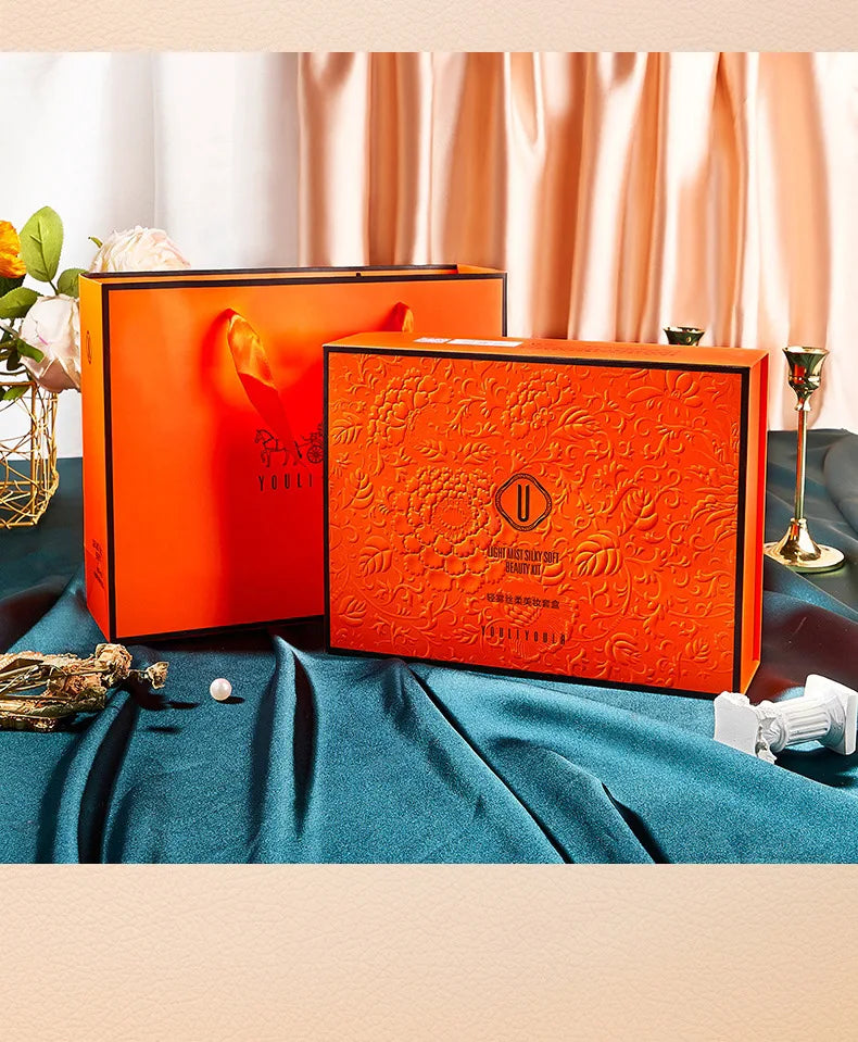 Orange Style Makeup Set Lipstick Mascara  Cosmetics Gift Set Kit Christmas New Year Gift Valentine's Day Gift