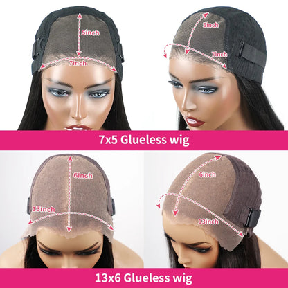 Glueless Wig Human Hair Ready To Wear Water Wave 13x6 HD Lace Frontal Human Hair Wigs Curly Lace Front Human Hair Wig PrePlucked