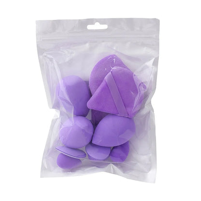 12pcs Makeup Accessories All-Purpose Makeup Sponge Set 4Types Beauty Tools Cosmetic Puff Dry Wet Dual Use Powder Puff