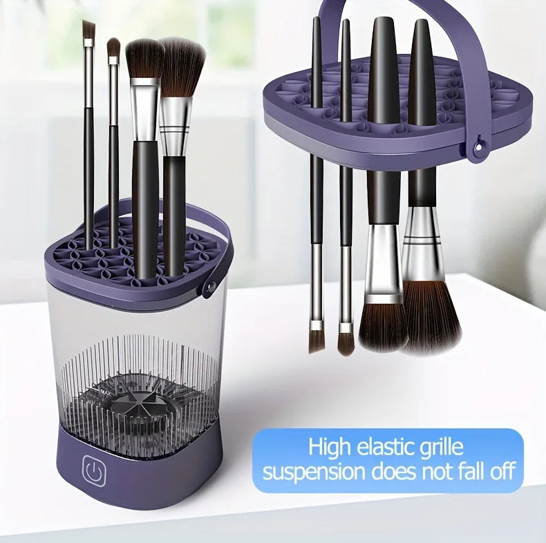 3 in 1 Automatic USB Makeup Brush Cleaner Electric Portable Rechargeable Professional Makeup Cleaner for Makeup Brushes