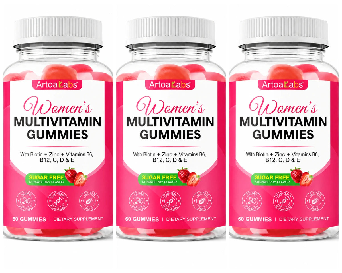 Women's Multivitamin Gummies, 36‑in‑1 Vitamins Minerals with Biotin & Zinc for Skin Hair Nails, Energy Bone & Immune, 60 Count