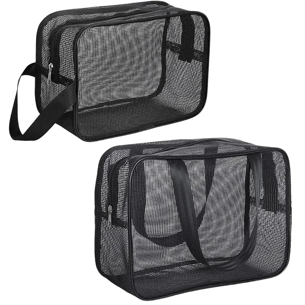 Large Capacity Mesh Shower Caddy Tote Bag Multifunctional Cosmetic Storage Portable Toiletry Organizer for Bathroom Organization