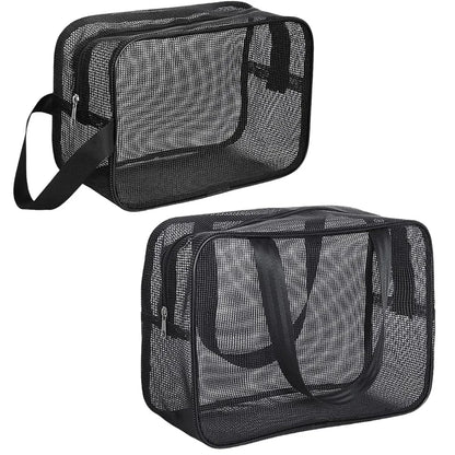 Large Capacity Mesh Shower Caddy Tote Bag Multifunctional Cosmetic Storage Portable Toiletry Organizer for Bathroom Organization