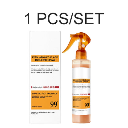 New 2026 Kojic Acid Turmeric Body Spray Exfoliating Spray Glycolic Acid Brightening Smoothing Rough Skin Hydrating 200ml