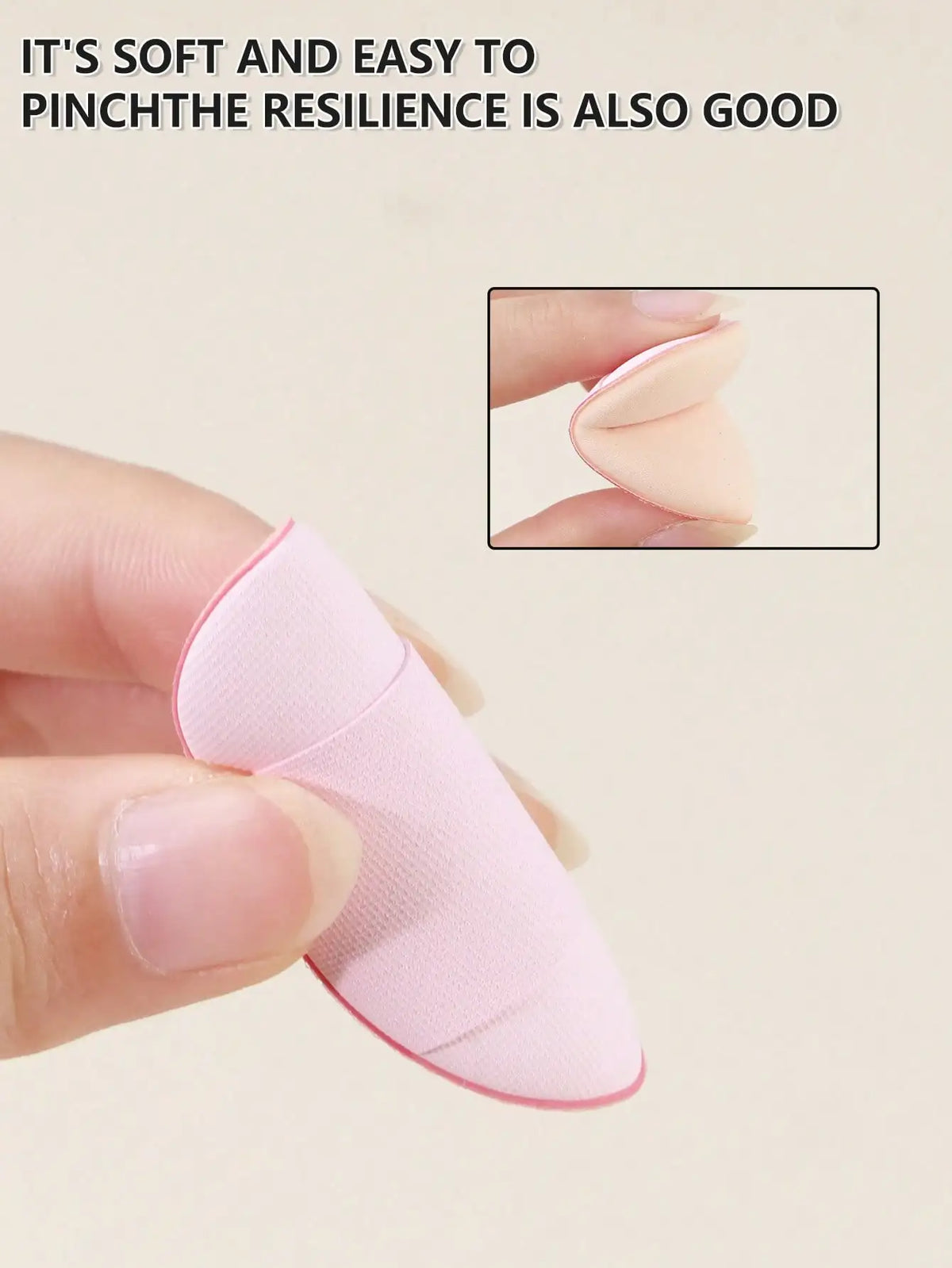 6 Pcs Purple Teardrop Makeup Puff Double Sided Cushion Puff With Storage Box Wet Dry Cosmetic Foundation Sponge