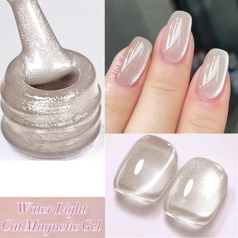 BORN PRETTY 10ml Rainbow Glass Cat Magnetic Nail Gel Polish Sparkling Double Light Reflective Glitter Colorful Laser Varnish