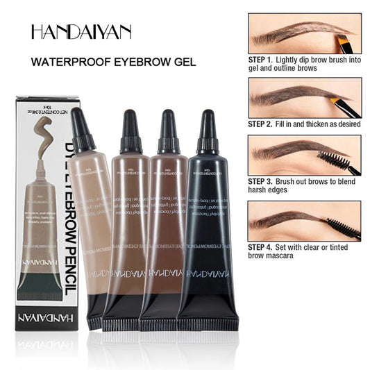 10ML Long-Lasting Eyebrow Cream Enhancers Waterproof Natural Eye Brow Tinted Liquid Gel Cream Brow Makeup Cosmetics 6 Colors