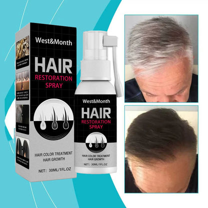 Gray White Hair Treatment Serum Cover White Hair To Black Natural Color Repair Spray Anti Loss Hair Restore Healthy Hairs Care