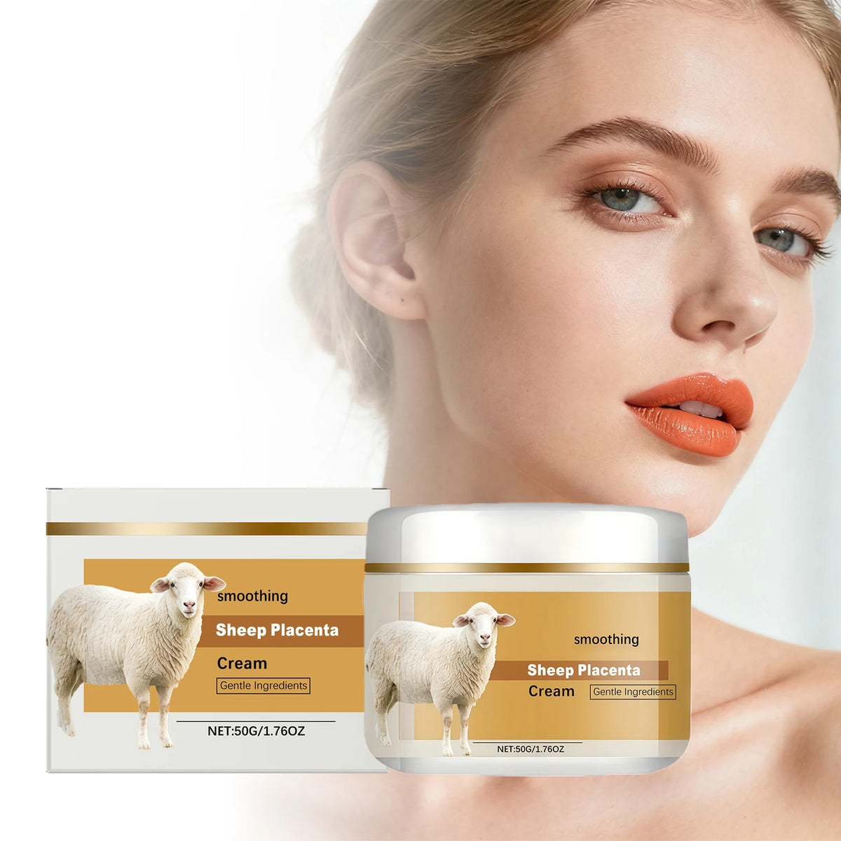 Hydrolyzed Sheep Placenta Cream Firming Lifting Anti-Aging Fade Fine Lines Nourishing Soothing Anti-Wrinkle Facial Cream Skincar